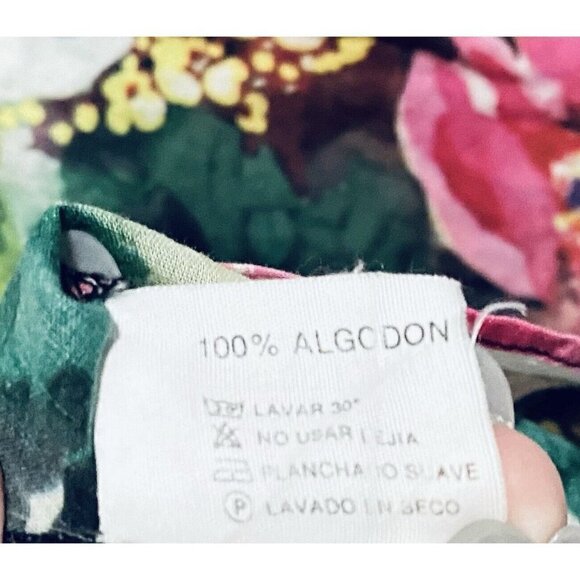 Olivier Strelli Womens 42 Large Floral Button Up Tunic Top Long Sleeve Boho - Picture 5 of 6